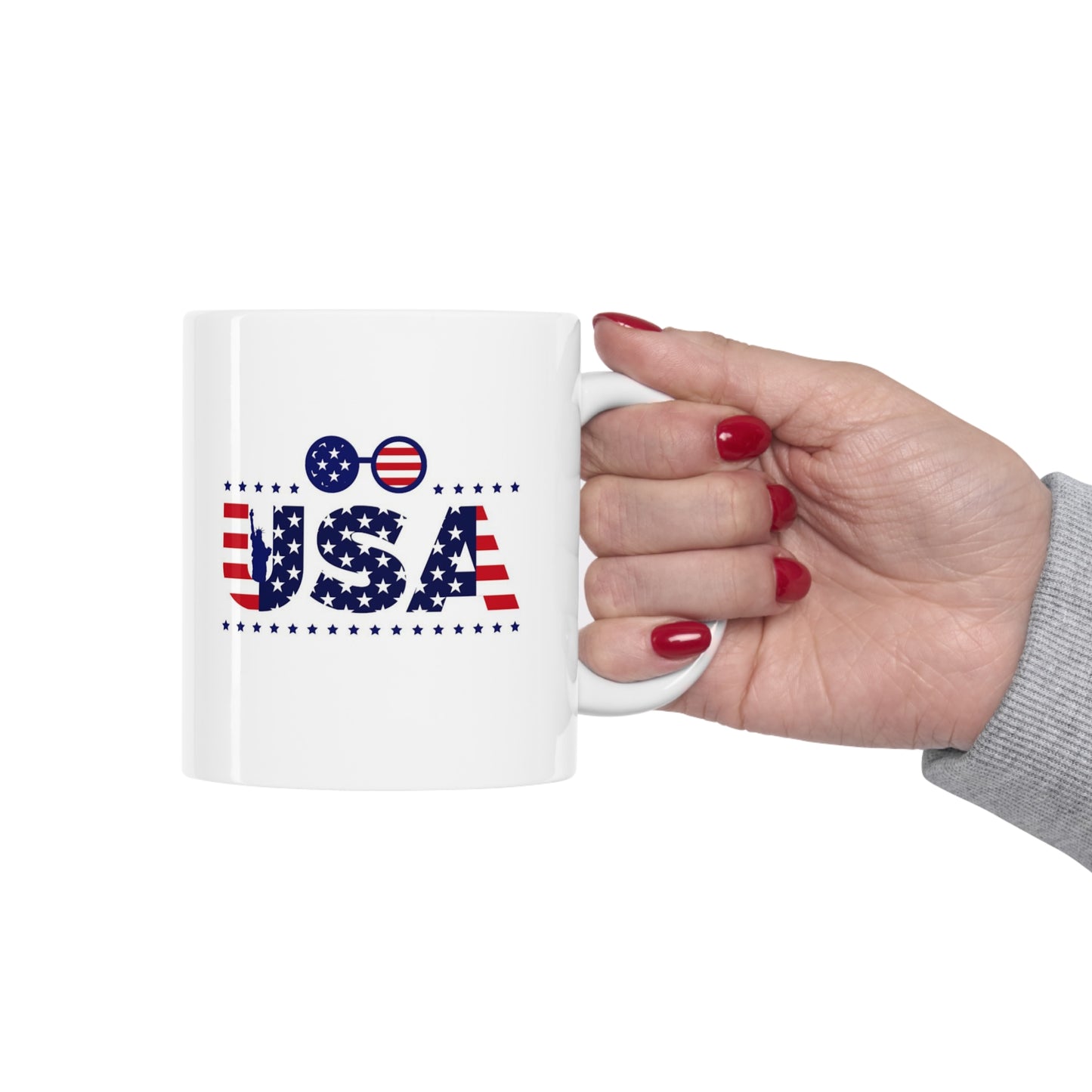 USA Flag Ceramic Mug 11oz
