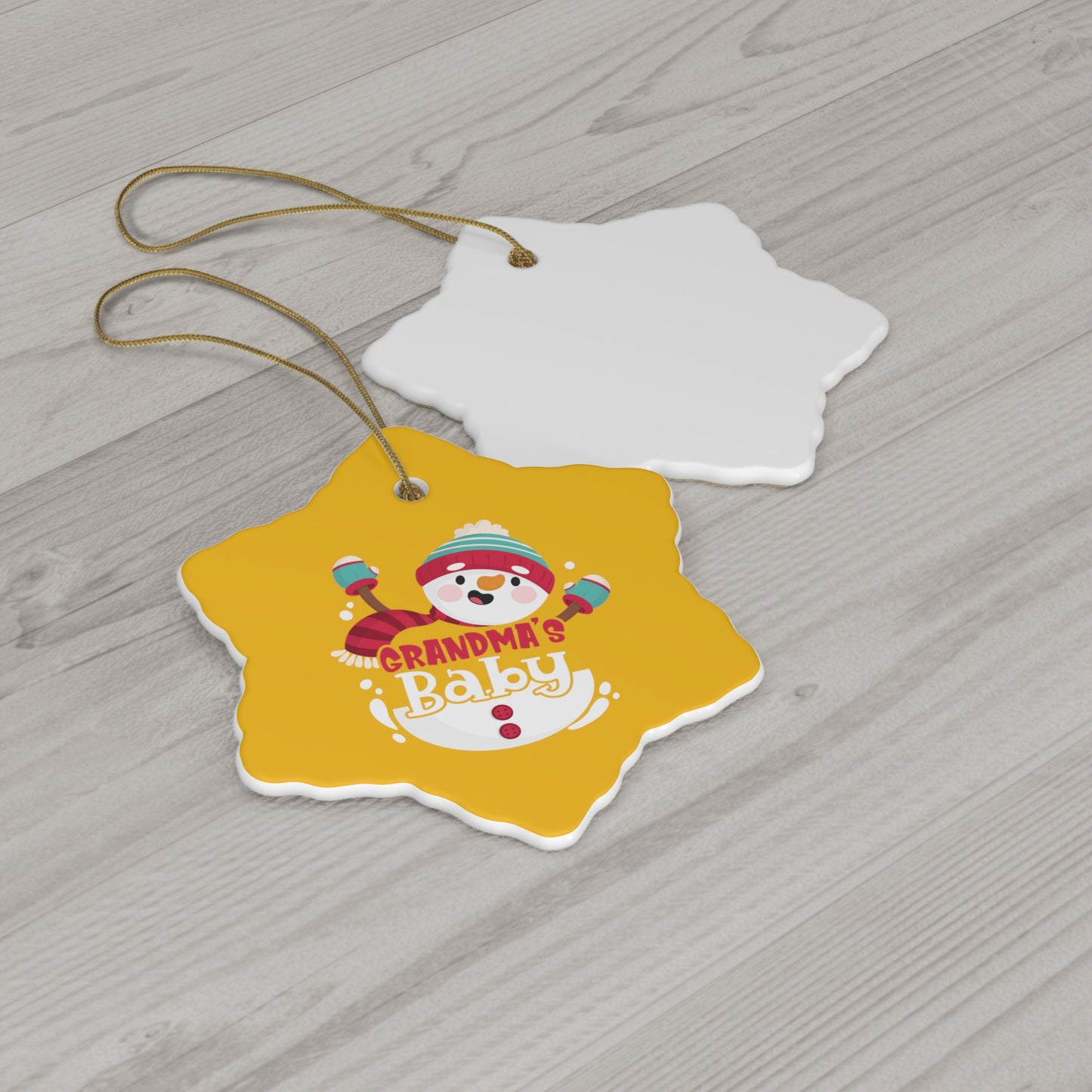 GRANDMA'S BABY - Christmas Ceramic Ornament, Christmas Gifts, Christmas Party, 4 Shapes