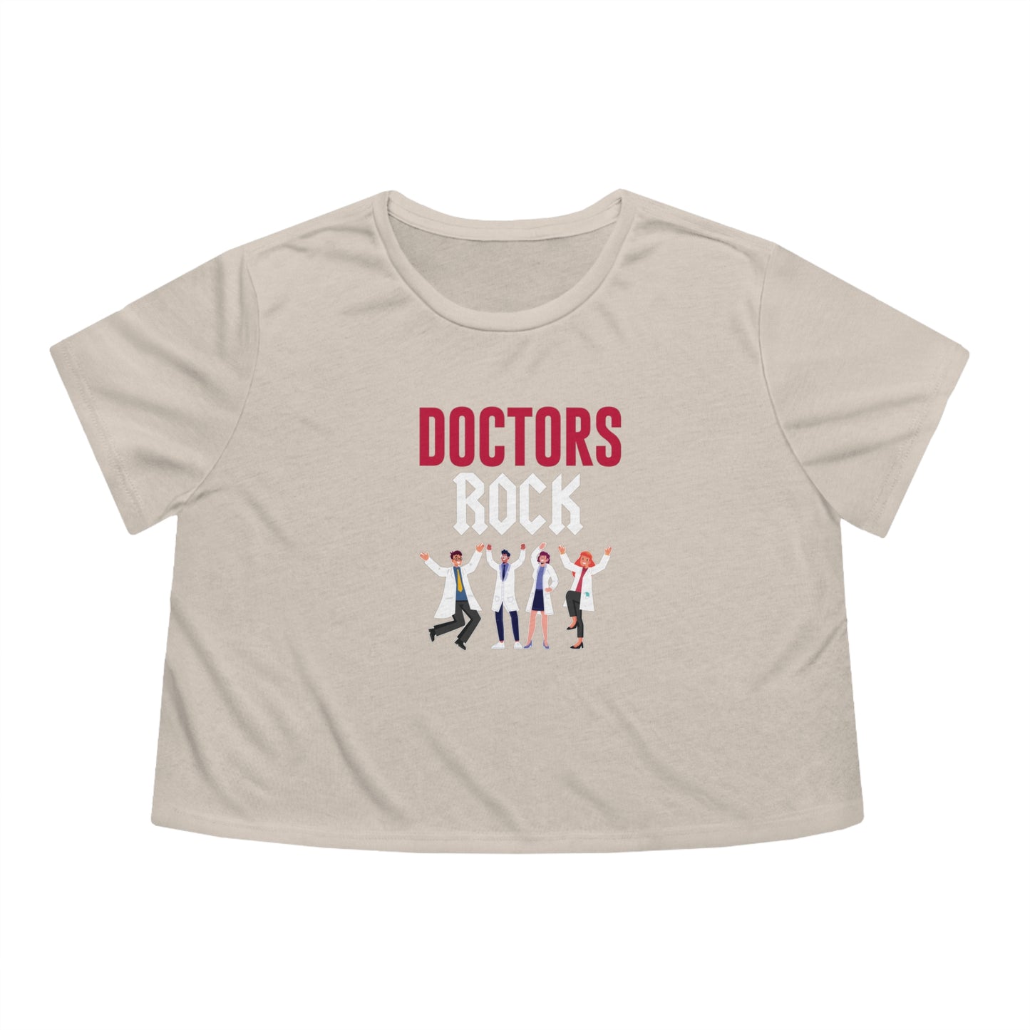 Doctors Rock Women's Flowy Cropped Tee, Doctor shirts, Doctor gift ideas, New Doctor shirt, gift for doctor, Doctor team shirt