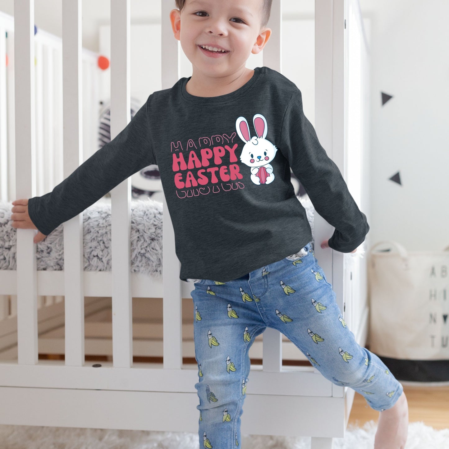 Happy Easter - Toddler Long Sleeve Tee