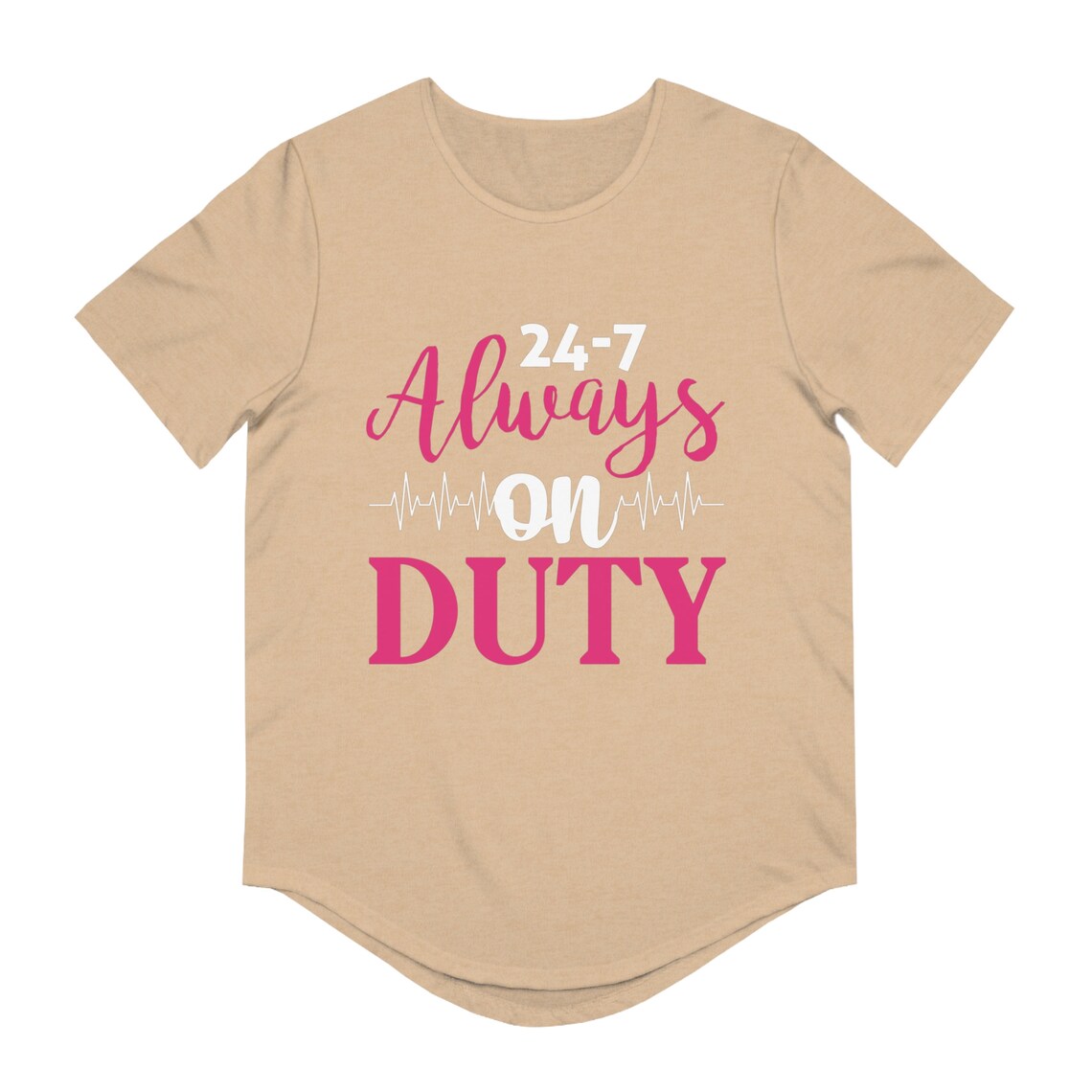 24-7 Always On Duty Men's Jersey Curved Hem Tee, Doctor shirts, Doctor gift ideas, New Doctor shirt, doctors gift, Doctor team shirt