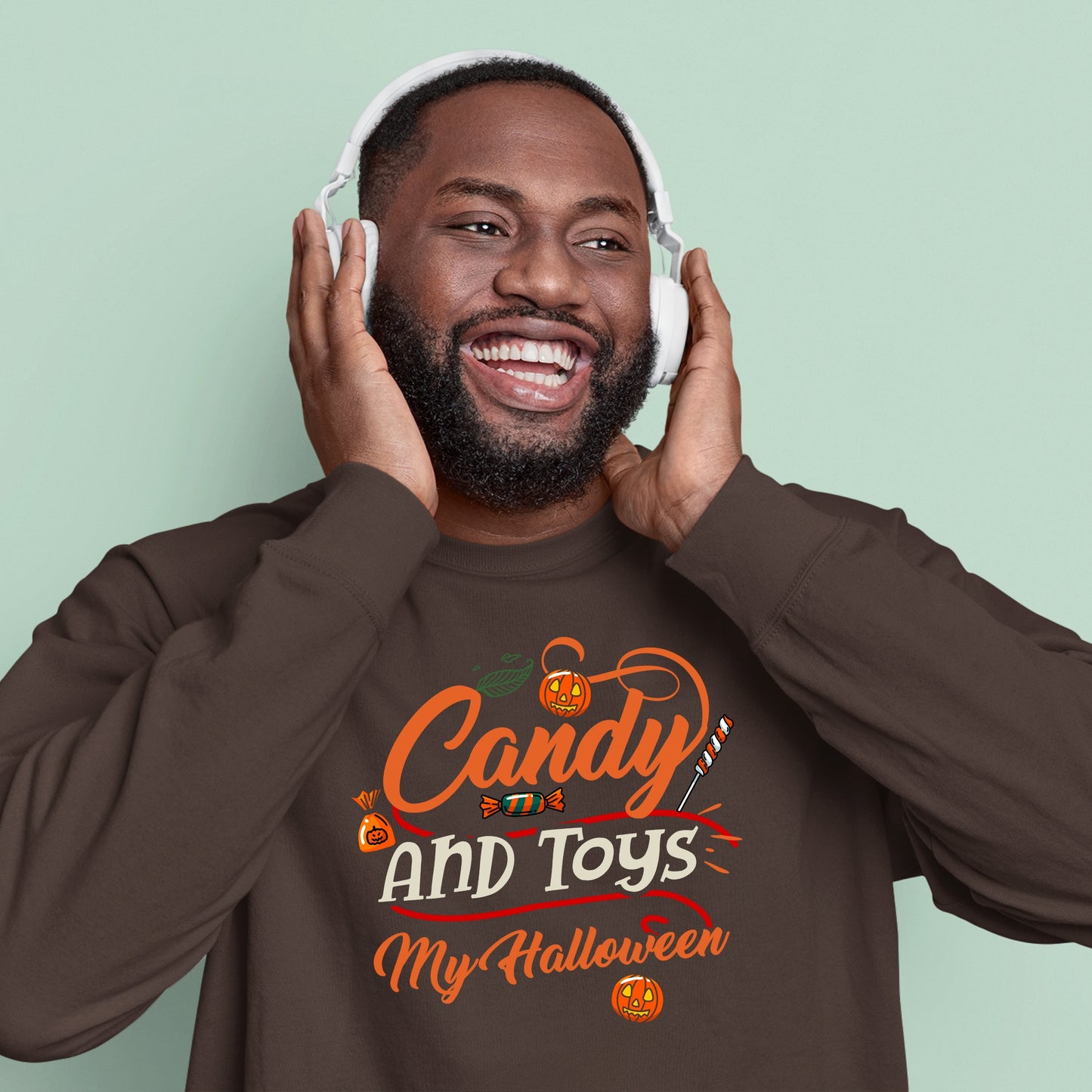 Halloween Candy and Toys Sweatshirt, Halloween Gift Sweatshirt, Halloween Sweater, Cute Halloween Sweatshirt, Funny Halloween Sweatshirt