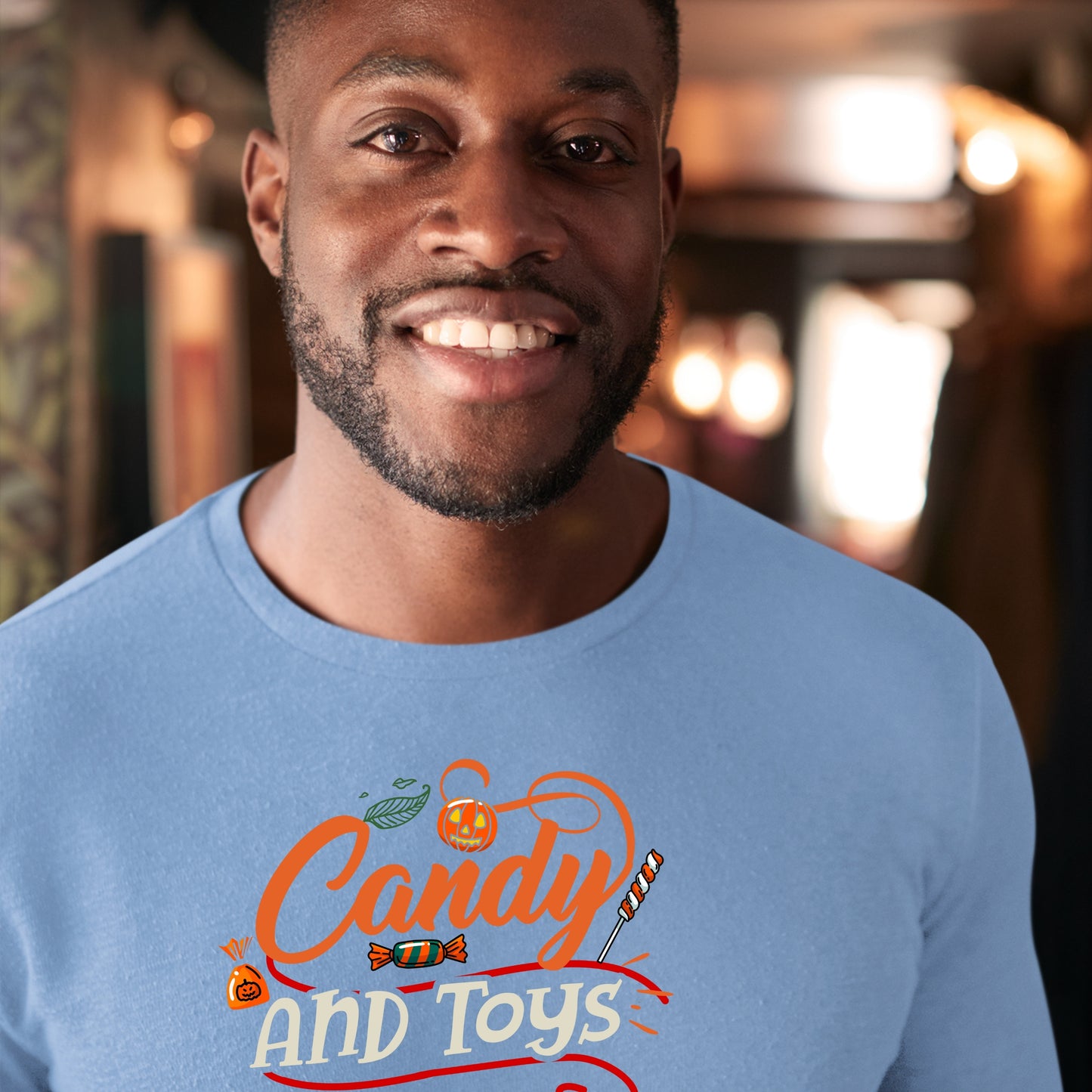 Halloween Candy and Toys Sweatshirt, Halloween Gift Sweatshirt, Halloween Sweater, Cute Halloween Sweatshirt, Funny Halloween Sweatshirt