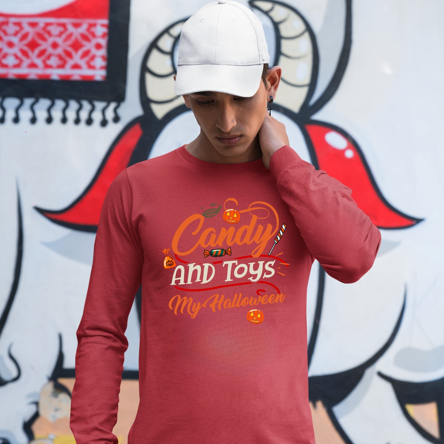 Halloween Candy and Toys Sweatshirt, Halloween Gift Sweatshirt, Halloween Sweater, Cute Halloween Sweatshirt, Funny Halloween Sweatshirt