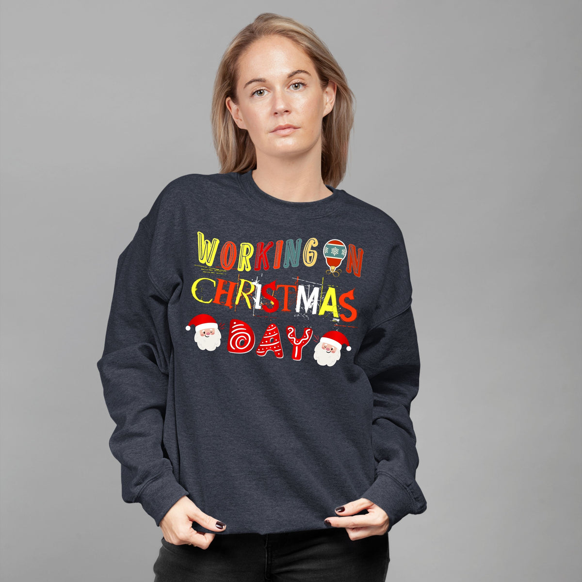 Working on Chirstmas day , Christmas Sweatshirt, Nursing School TShirt, Christmas Shirt, Nurse Shirt, Nurse Gift for Woman, Nursing