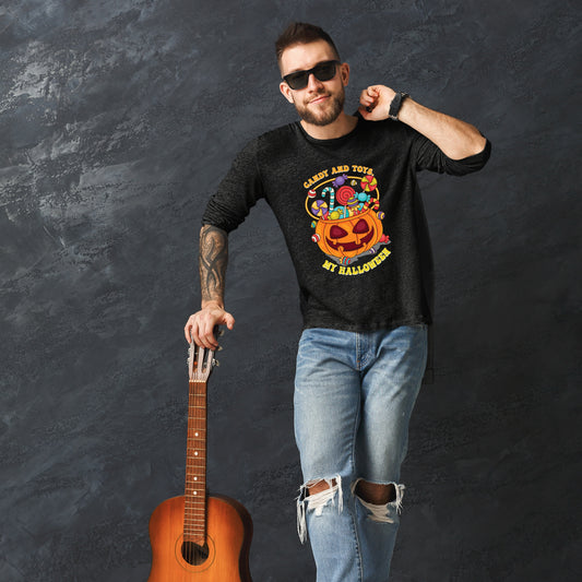 Halloween Candy and Toys Sweatshirt, Halloween Gift Sweatshirt, Halloween Sweater, Cute Halloween Sweatshirt, Funny Halloween Sweatshirt