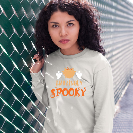 Halloween Amazingly Spooky Sweatshirt, Halloween Gift Sweatshirt, Halloween Sweater, Cute Halloween Sweatshirt, Funny Halloween Sweatshirt