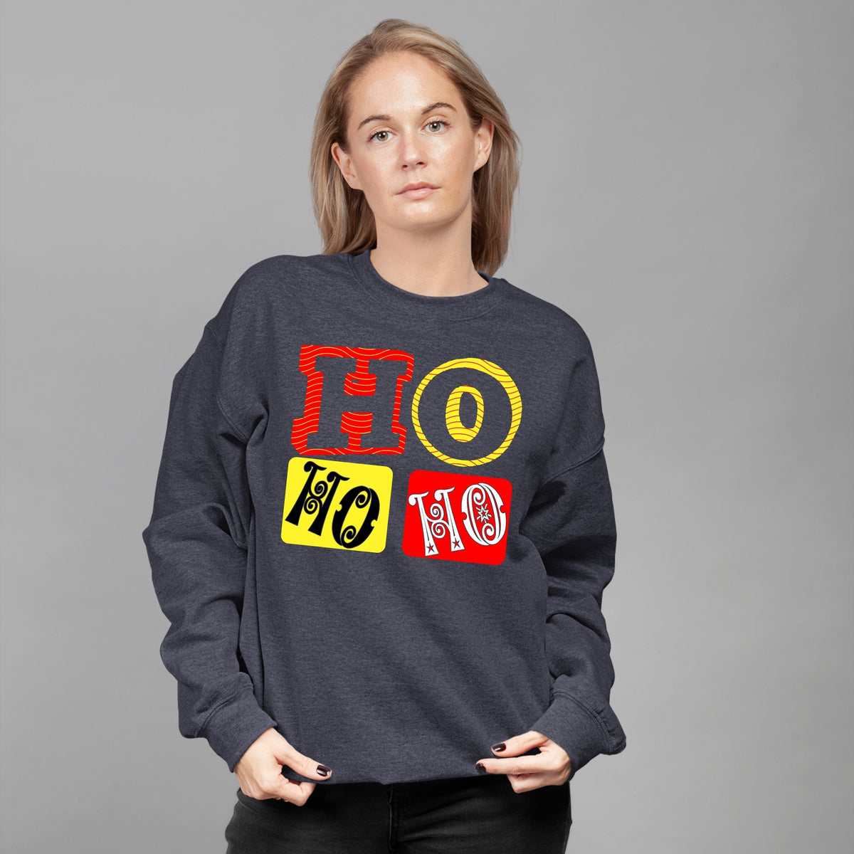 Ho Ho Ho, Christmas Long Sleeves, Christmas Crewneck For Women, Christmas Sweatshirt, Christmas Present, Christmas Sweater