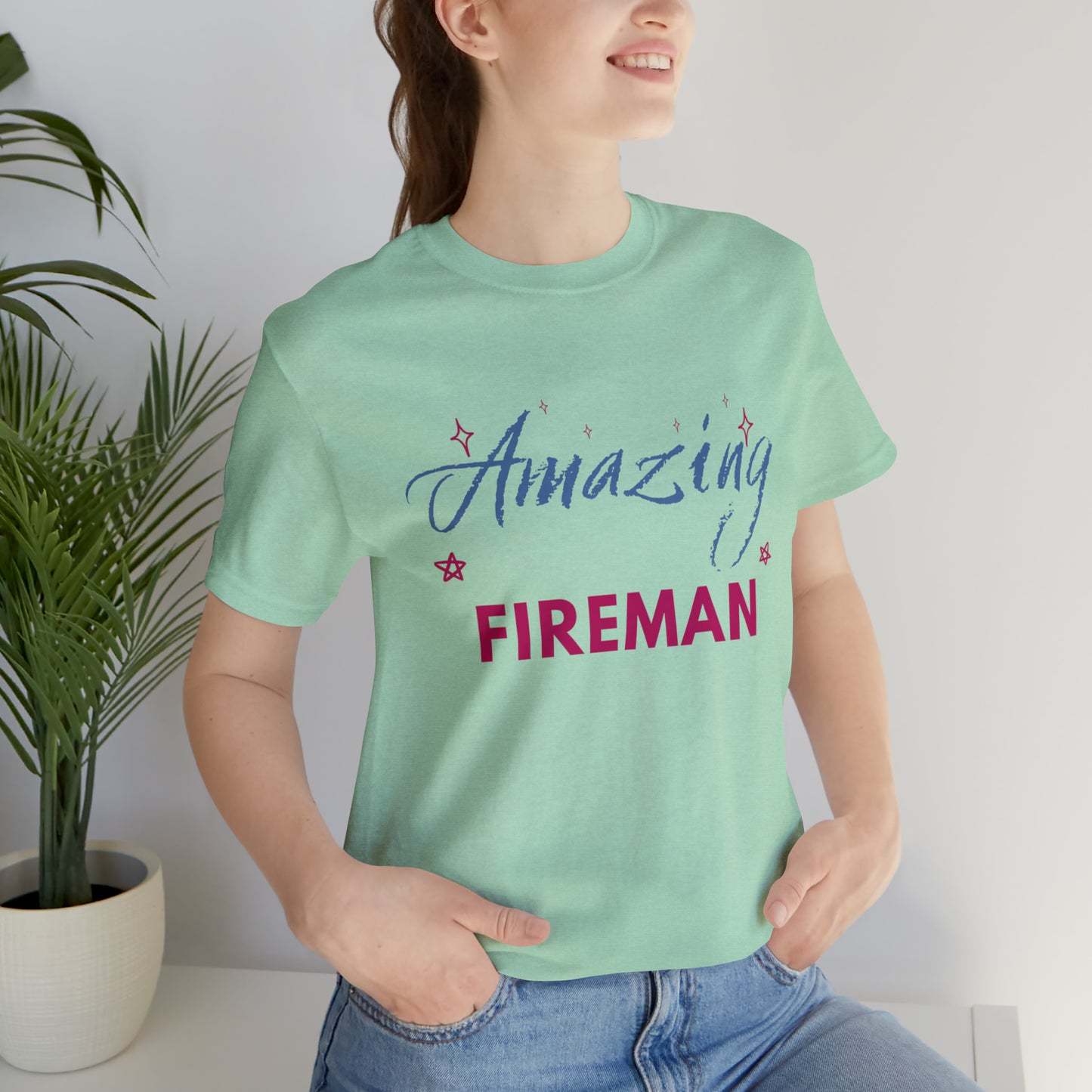 Amazing Fireman Unisex Jersey Short Sleeve Tee