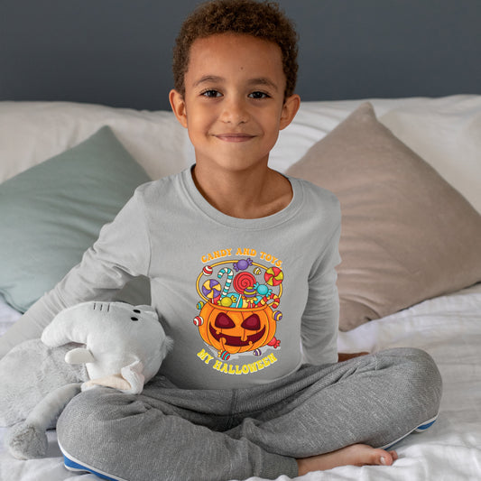 Halloween Candy and Toys Sweatshirt, Halloween Gift Sweatshirt, Halloween Sweater, Cute Halloween Sweatshirt, Funny Halloween Sweatshirt