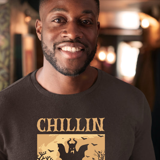 Halloween Chillin Like a Villian Sweatshirt, Halloween Gift Sweatshirt, Halloween Sweater, Cute Halloween Sweatshirt, Fall Sweatshirts