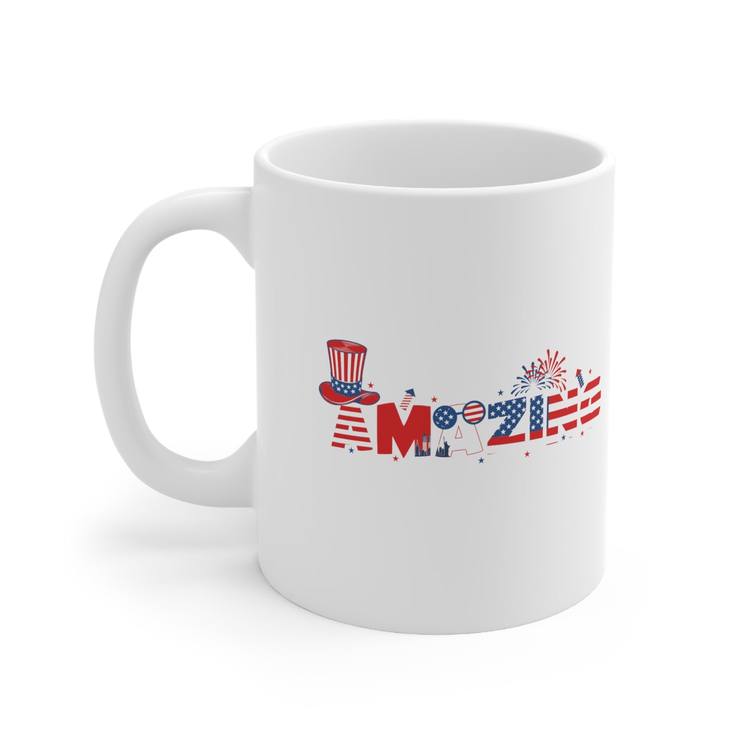 Red White Blue Amazing Ceramic Mug 11oz