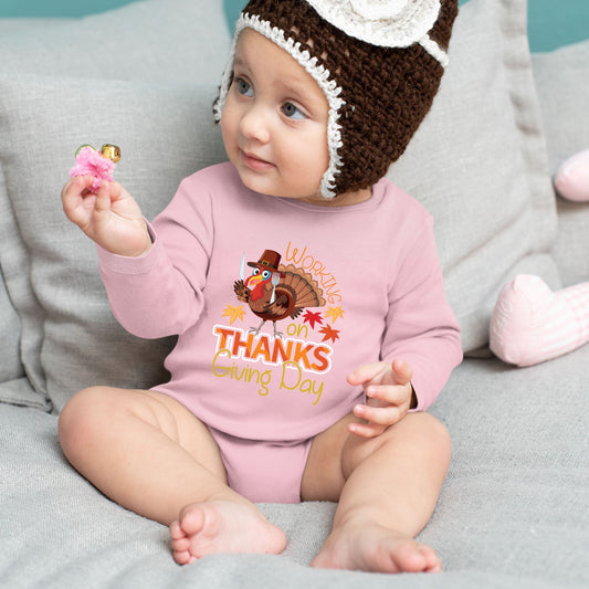 Working on Thanksgiving Bodysuit, Thanksgiving Bodysuit, Thanksgiving Bodysuit for Kid, Thanksgiving Gift, Cute Thanksgiving