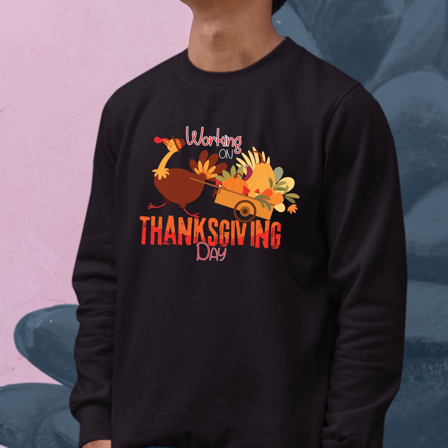 Working on Thanksgiving Sweatshirt, Thanksgiving Sweatshirt, Thanksgiving Sweater for Kid, Thanksgiving Gift, Cute Thanksgiving