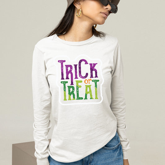 Trick or Treat, Halloween Gift Sweatshirt, Halloween Sweater, Cute Halloween Sweatshirt, Funny Halloween Sweatshirt, Fall Sweatshirts