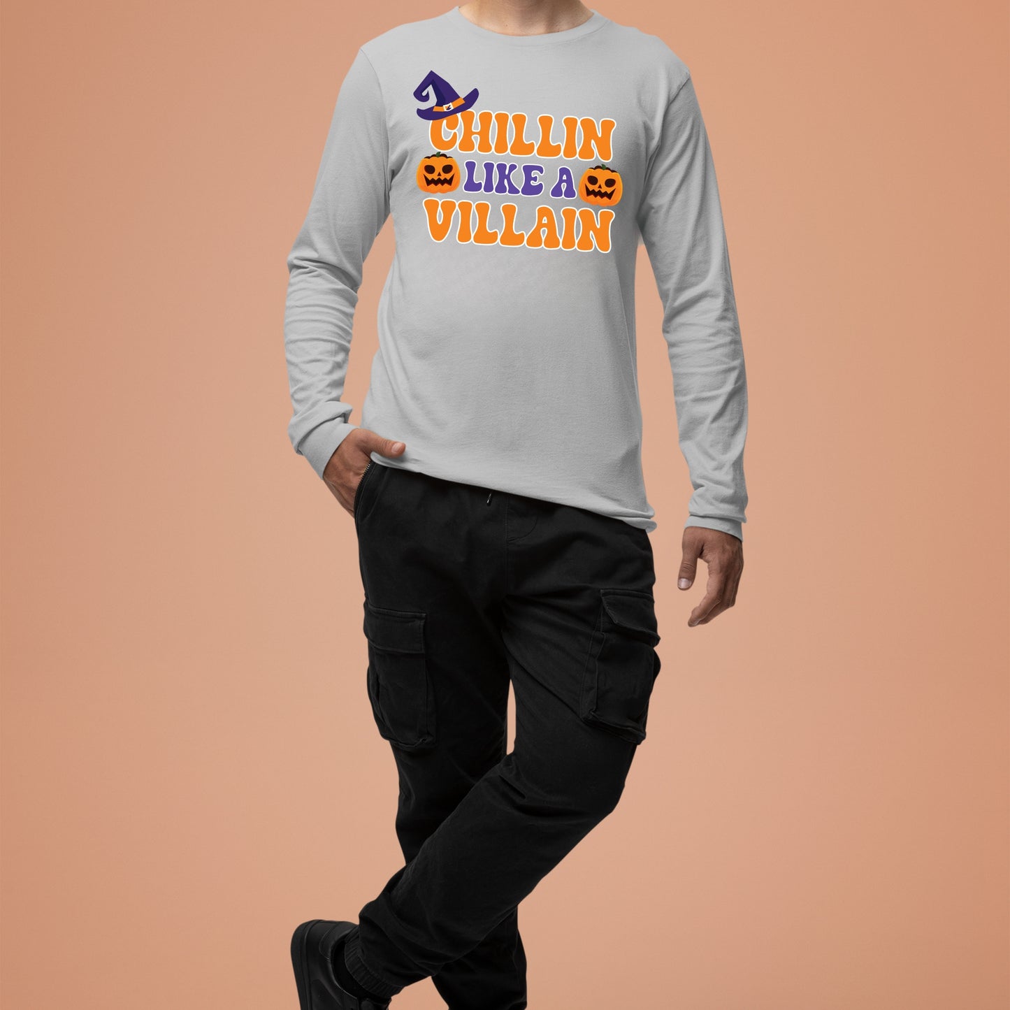 Halloween Chillin Like a Villian Sweatshirt, Halloween Gift Sweatshirt, Funny Halloween Sweatshirt, Halloween Design Shirt, Fall Sweatshirts