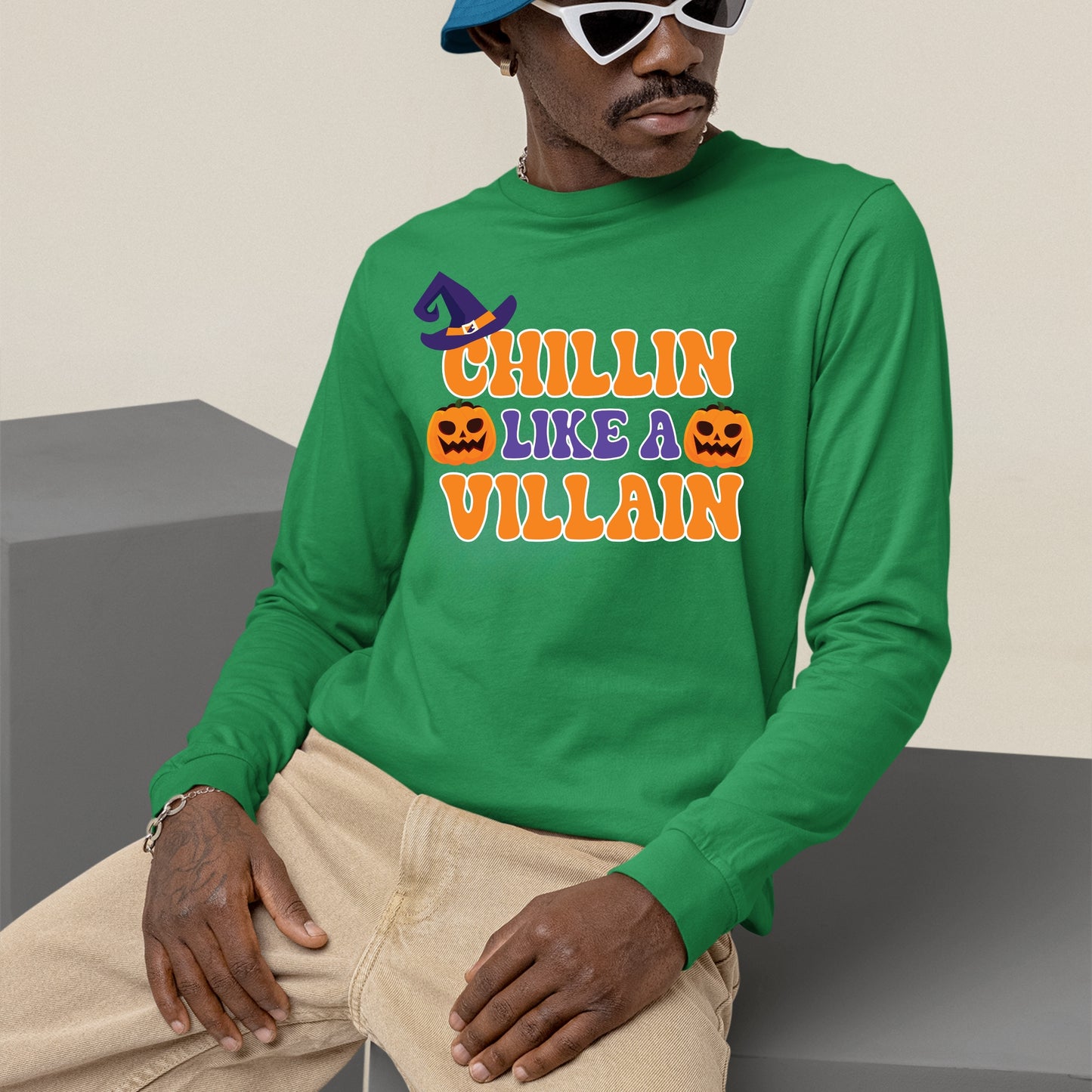 Halloween Chillin Like a Villian Sweatshirt, Halloween Gift Sweatshirt, Funny Halloween Sweatshirt, Halloween Design Shirt, Fall Sweatshirts