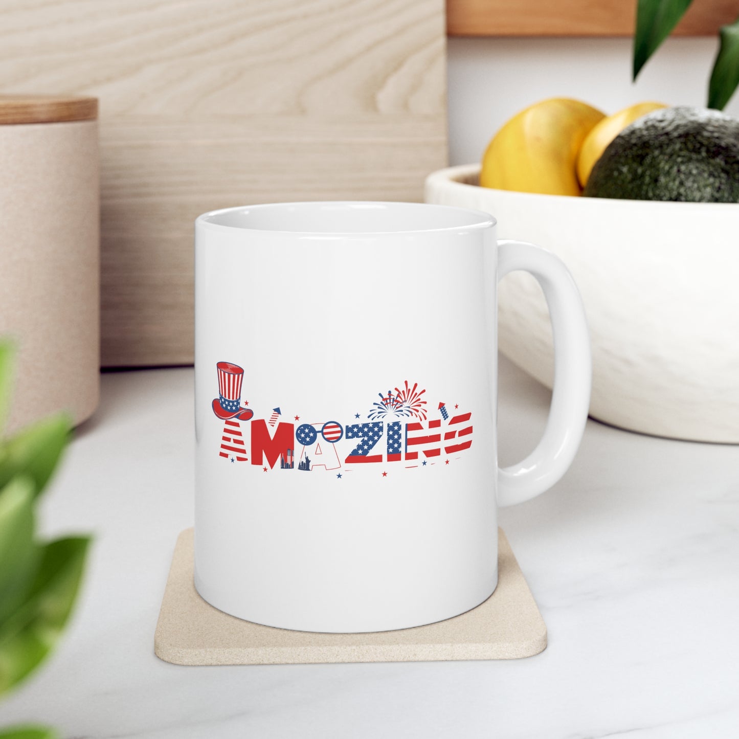 Red White Blue Amazing Ceramic Mug 11oz