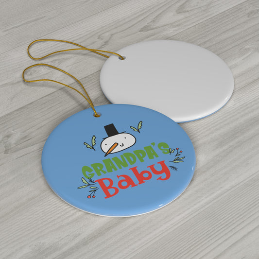 GRANDPA'S BABY - Christmas Ceramic Ornament, Christmas Gifts, Christmas Party, 4 Shapes
