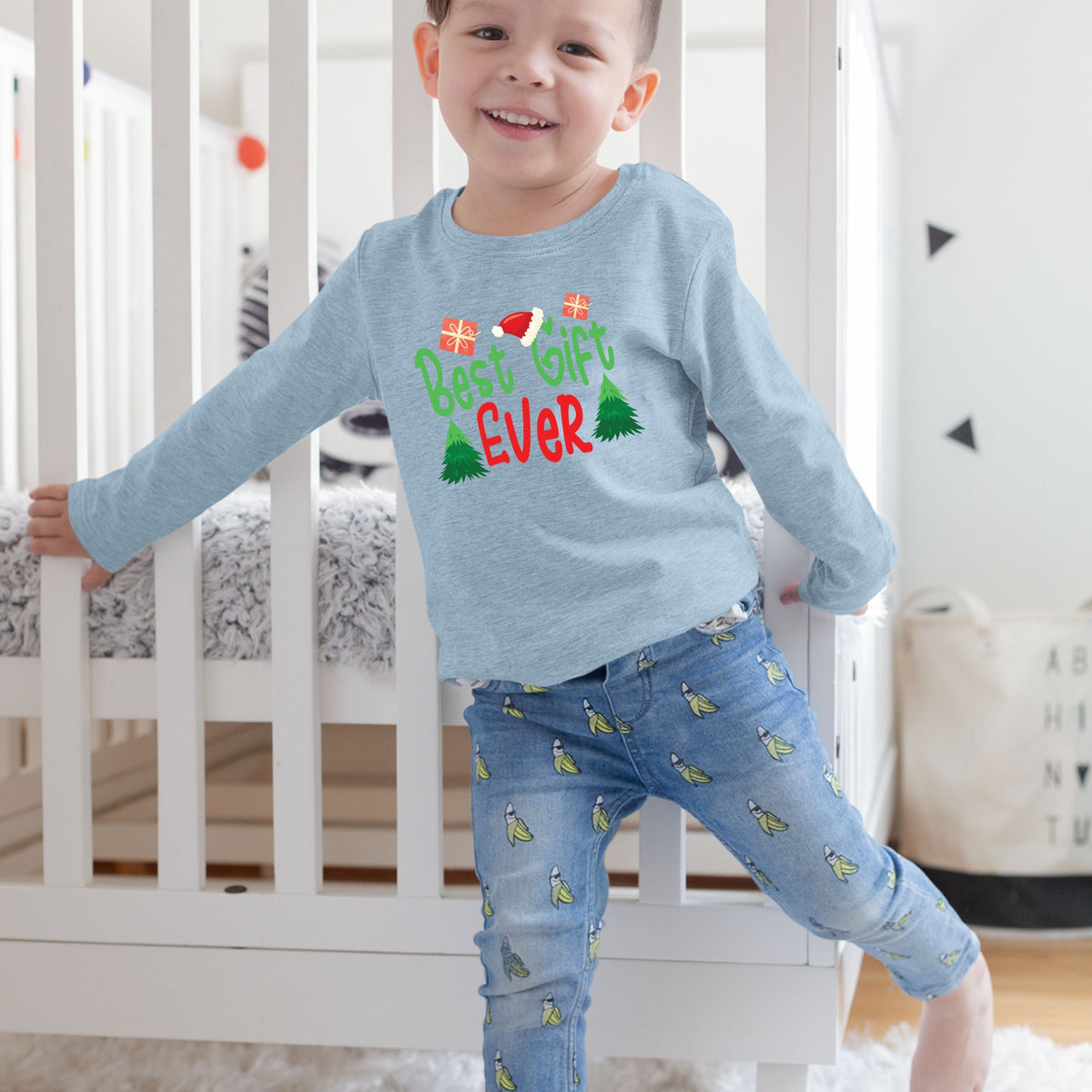 Best Gift Ever, Christmas Crewneck For Youth, Christmas Long Sleeves, Christmas Sweatshirt, Christmas Sweater, Christmas Present