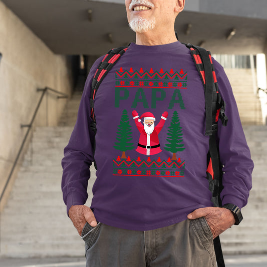 Papa, Men Long Sleeves, Christmas, Christmas Decor, Christmas Shirts, Christmas Sweatshirts, Christmas Clothing
