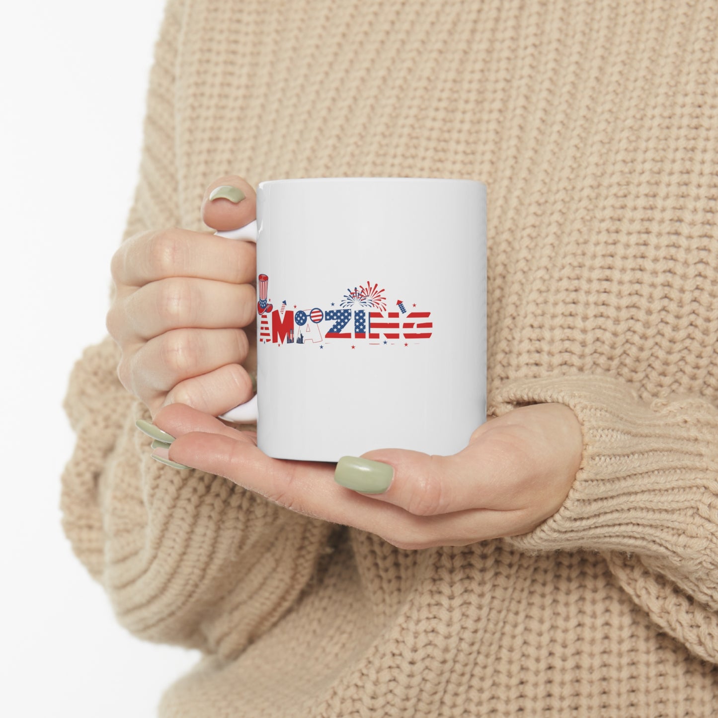 Red White Blue Amazing Ceramic Mug 11oz