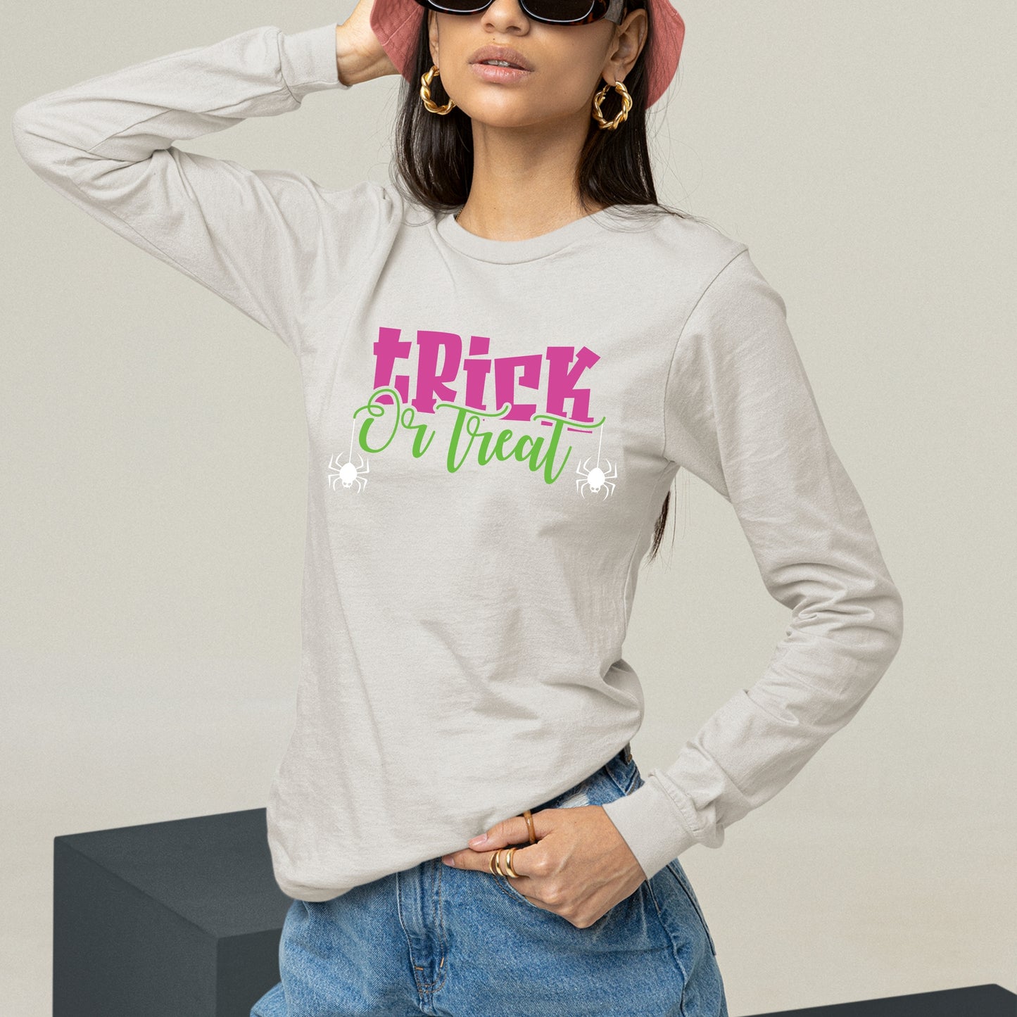 Trick or Treat, Halloween Gift Sweatshirt, Halloween Sweater, Cute Halloween Sweatshirt, Funny Halloween Sweatshirt, Fall Sweatshirts