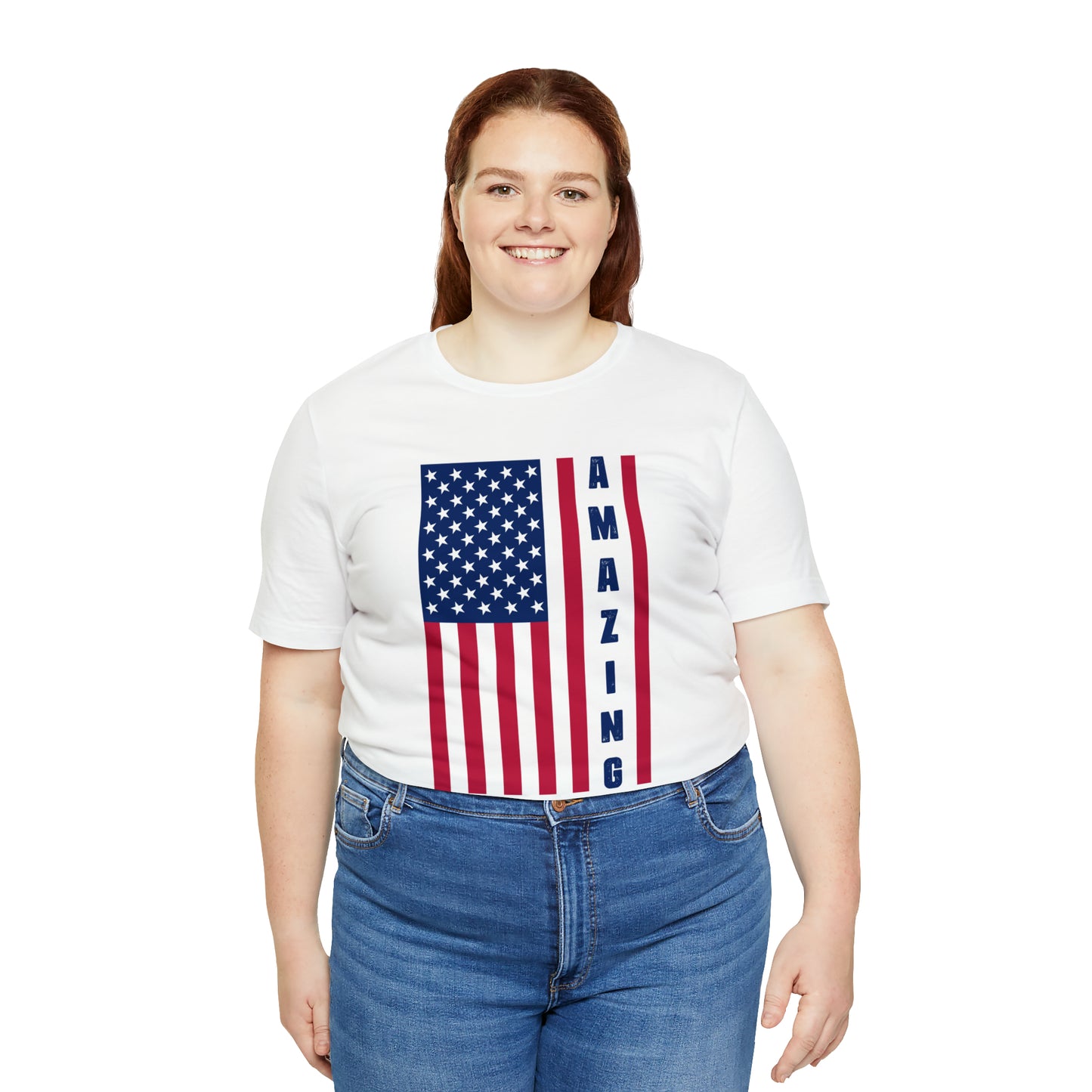 Amazing US Flag Unisex Jersey Short Sleeve Tee