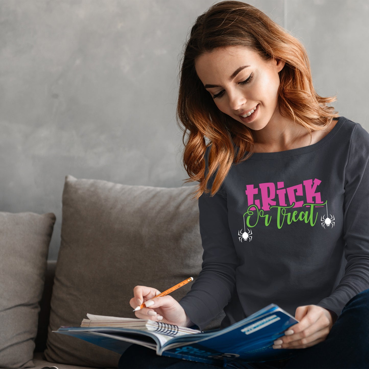Trick or Treat, Halloween Gift Sweatshirt, Halloween Sweater, Cute Halloween Sweatshirt, Funny Halloween Sweatshirt, Fall Sweatshirts