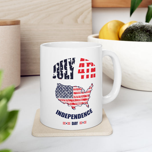 4th of July Independence Day Ceramic Mug 11oz