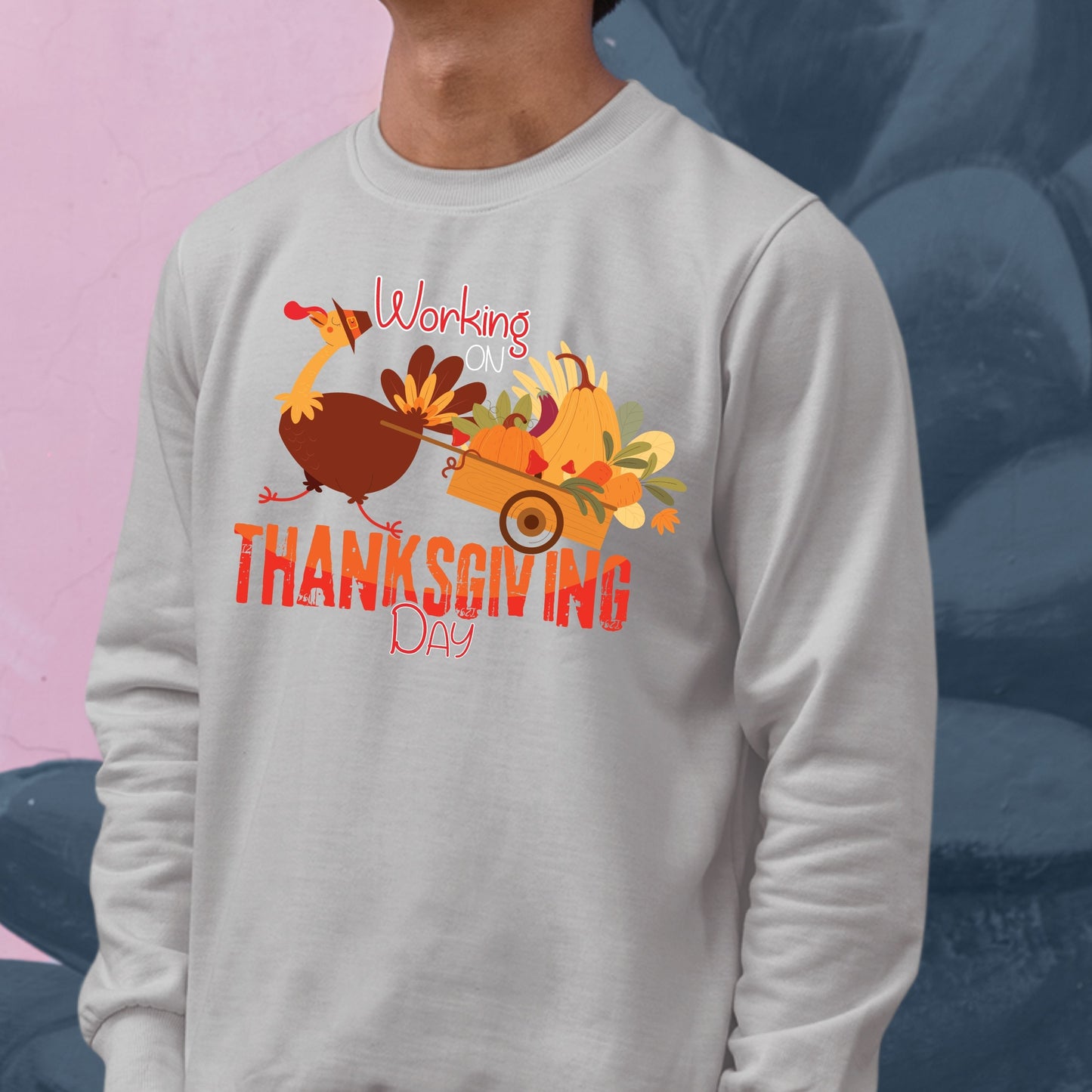 Working on Thanksgiving Sweatshirt, Thanksgiving Sweatshirt, Thanksgiving Sweater for Kid, Thanksgiving Gift, Cute Thanksgiving