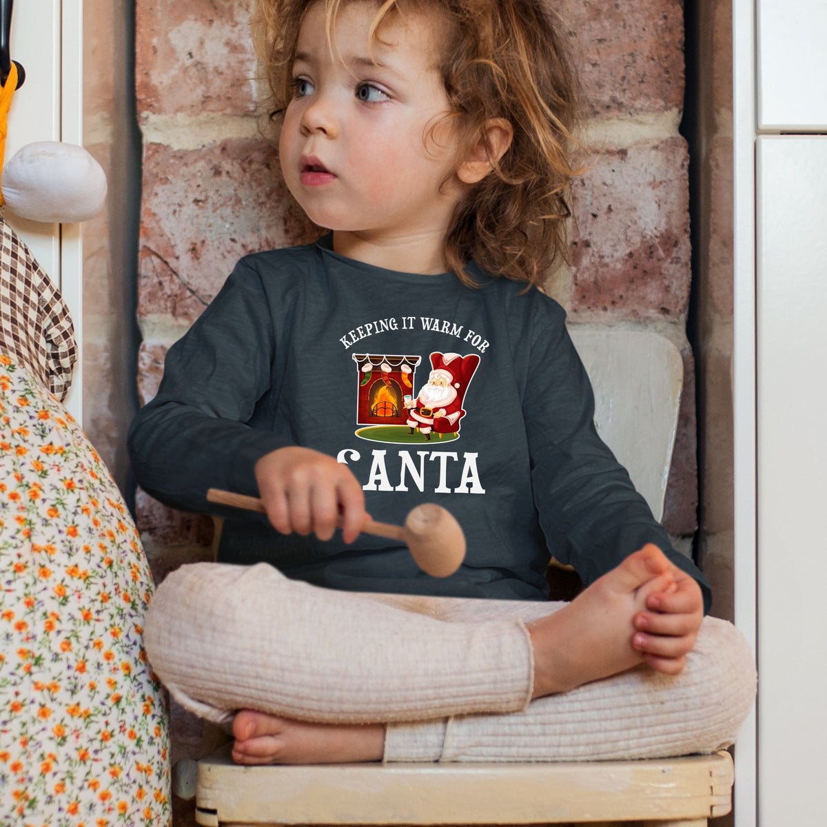 Keeping It Warm for Santa, Toddler Long Sleeves, Christmas Decor, Christmas Clothing, Christmas Sweatshirts, Christmas Shirts, Christmas