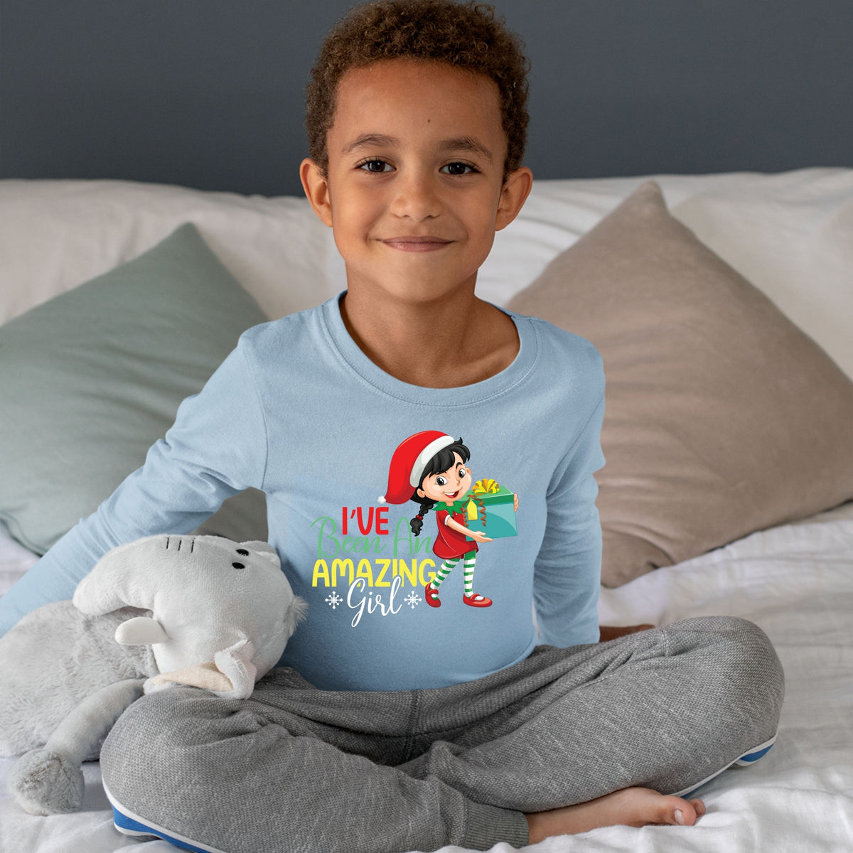 Ive Been an Amazing Girl, Christmas Long Sleeves, Christmas Crewneck For Toddler, Christmas Present, Christmas Sweatshirt, Christmas Sweater