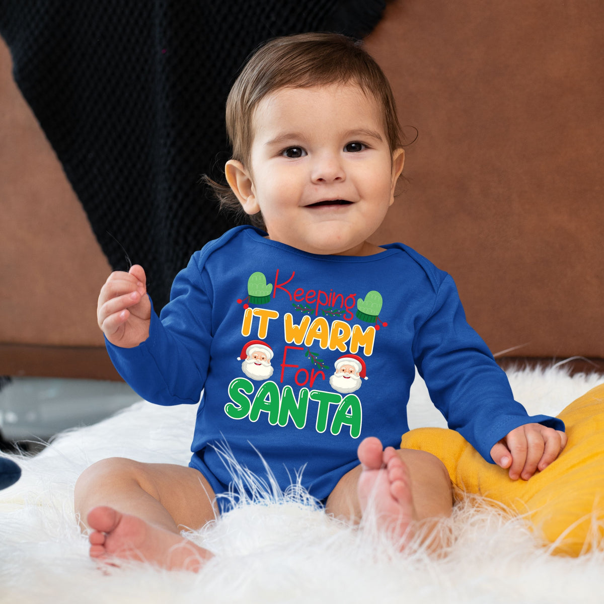 Keeping It Warm for Santa, Christmas Bodysuits For Kids, Christmas Long Sleeves, Christmas Bodysuits, Christmas Onesies, Christmas Present