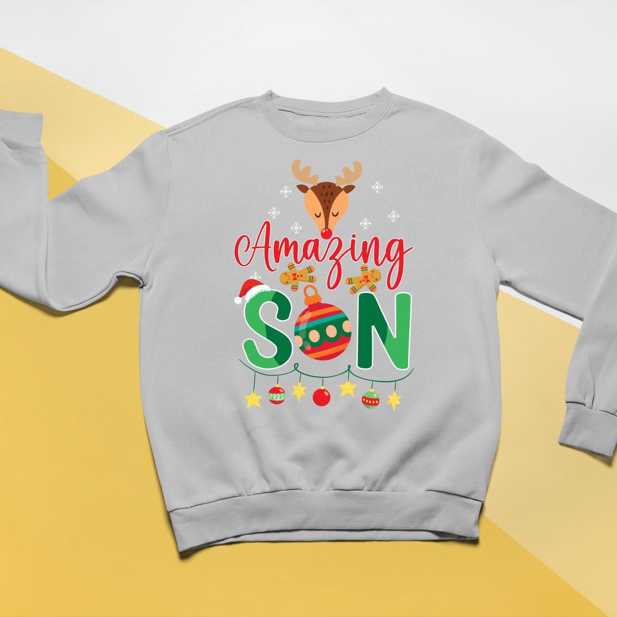 Amazing Son, Christmas Long Sleeves, Christmas Crewneck For Youth, Christmas Present, Christmas Sweatshirt, Christmas Sweater