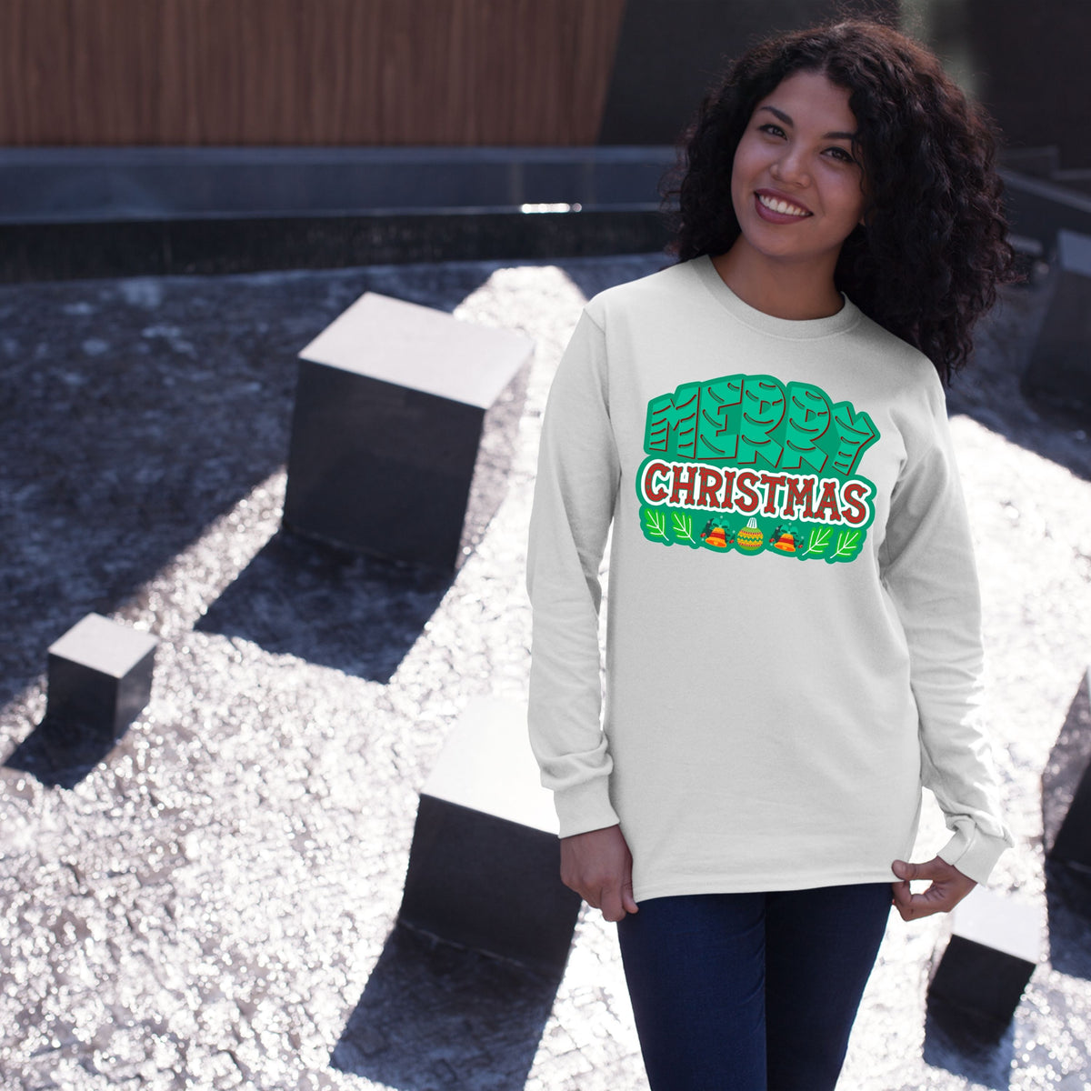 Merry Christmas, Christmas Long Sleeves, Christmas Crewneck For Women, Christmas Present, Christmas Sweater, Christmas Sweatshirt