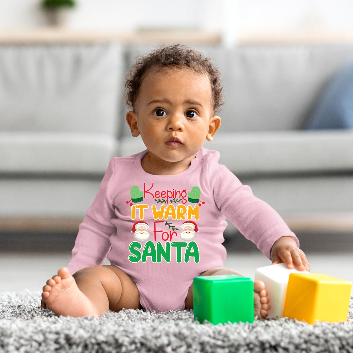 Keeping It Warm for Santa, Christmas Bodysuits For Kids, Christmas Long Sleeves, Christmas Bodysuits, Christmas Onesies, Christmas Present