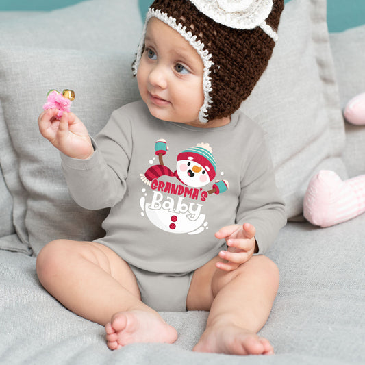 Grandma's Baby, Onesie Long Sleeves, Christmas, Christmas Shirts, Christmas Clothing, Christmas Decor, Christmas Sweatshirts