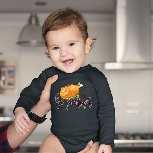 So Grateful Bodysuit, Thanksgiving Bodysuit, Thanksgiving Bodysuit for Kid, Thanksgiving Gift, Cute Thanksgiving