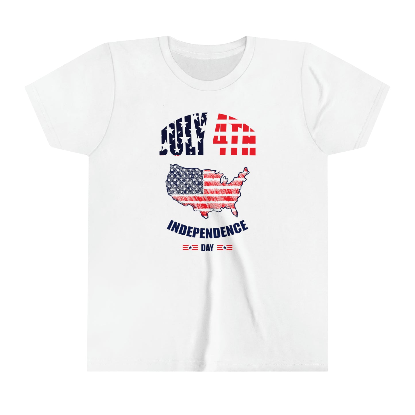 4th of July Independence Day Youth Short Sleeve Tee