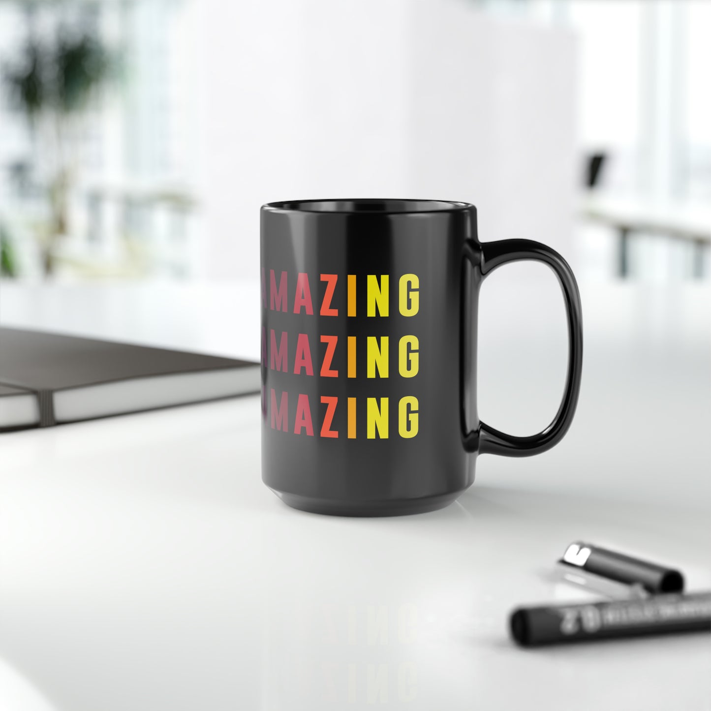 Amazing - Black Mug, 15oz