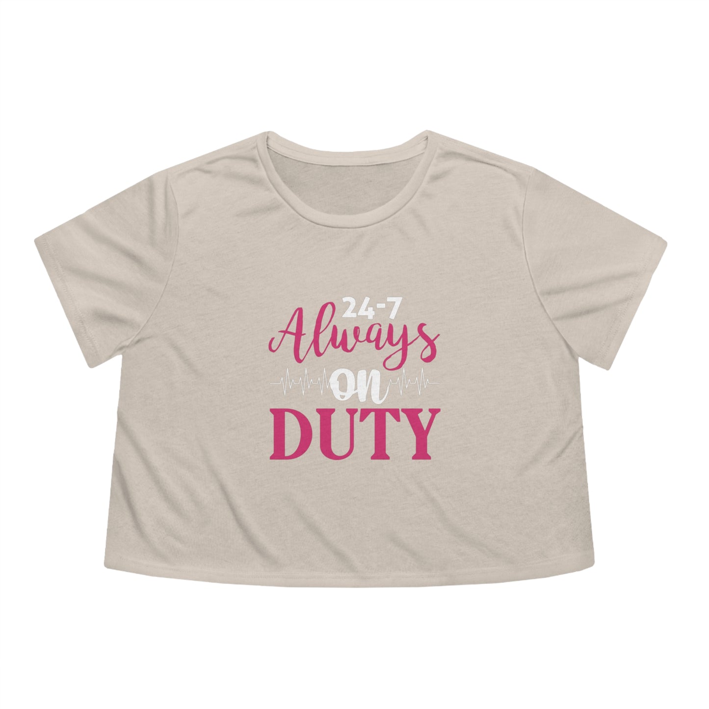24-7 Always On Duty Women's Flowy Cropped Tee, Doctor shirts, Doctor gift ideas, New Doctor shirt, gift for doctor, Doctor team shirt