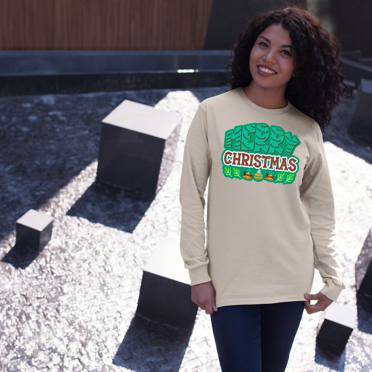 Merry Christmas, Christmas Long Sleeves, Christmas Crewneck For Women, Christmas Present, Christmas Sweater, Christmas Sweatshirt