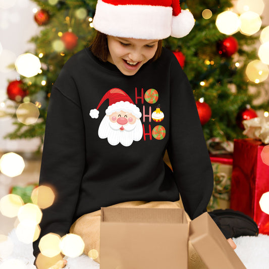 Ho Ho Ho, Christmas Crewneck For Youth, Christmas Long Sleeves, Christmas Sweater, Christmas Sweatshirt, Christmas Present
