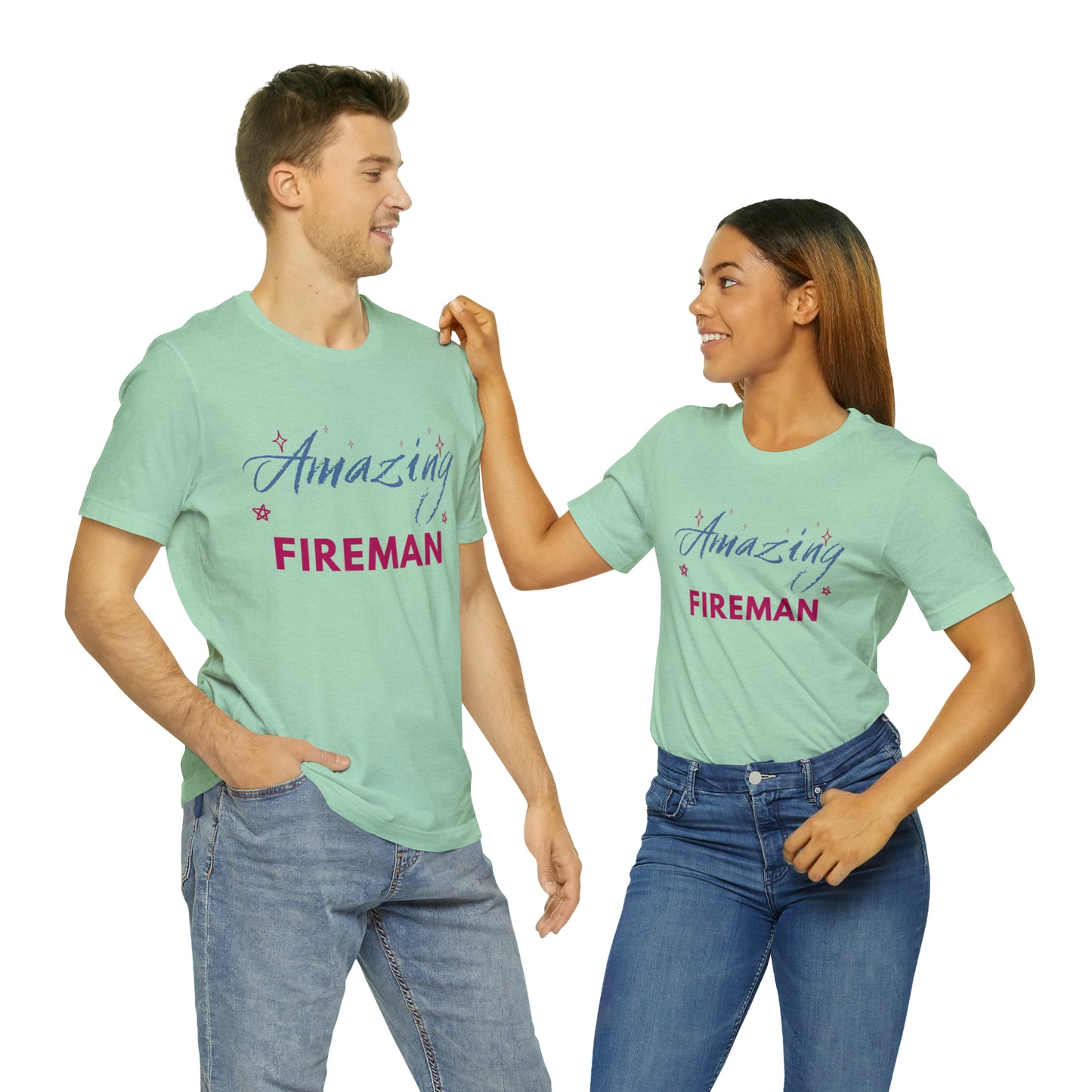 Amazing Fireman Unisex Jersey Short Sleeve Tee