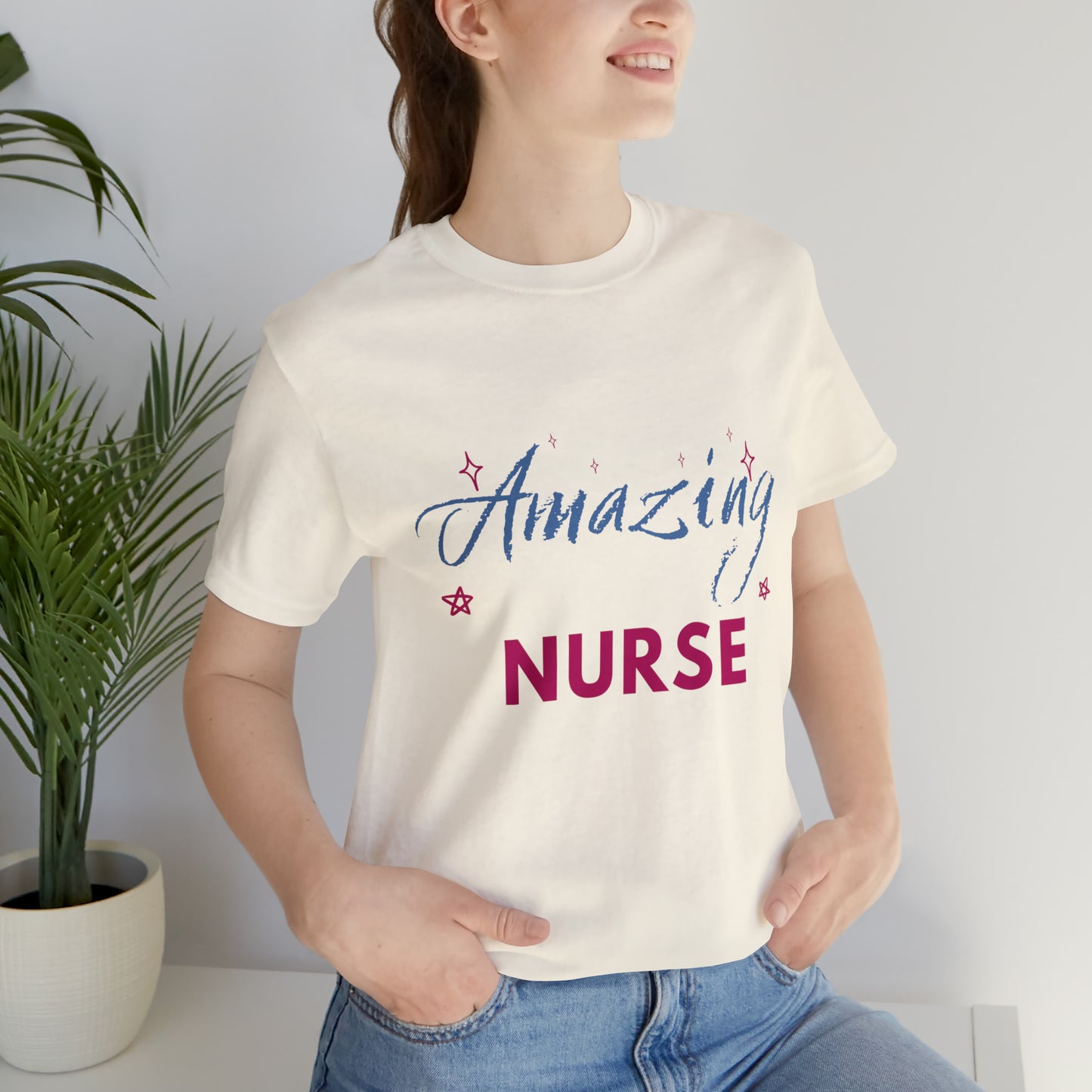 Amazing Nurse Unisex Jersey Short Sleeve Tee