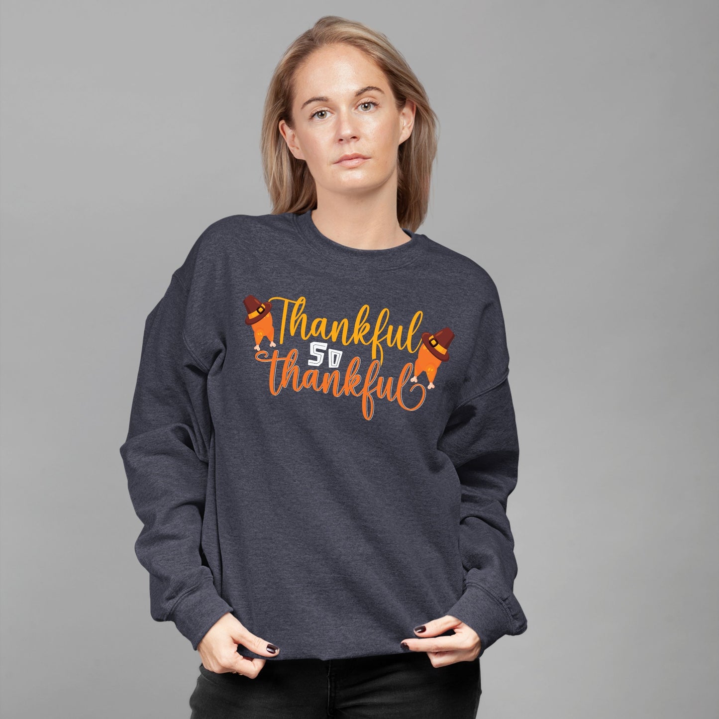 Thankful So Thankful, Thanksgiving Sweatshirt, Thanksgiving Sweater for Women, Thanksgiving Gift Ideas, Cute Thanksgiving