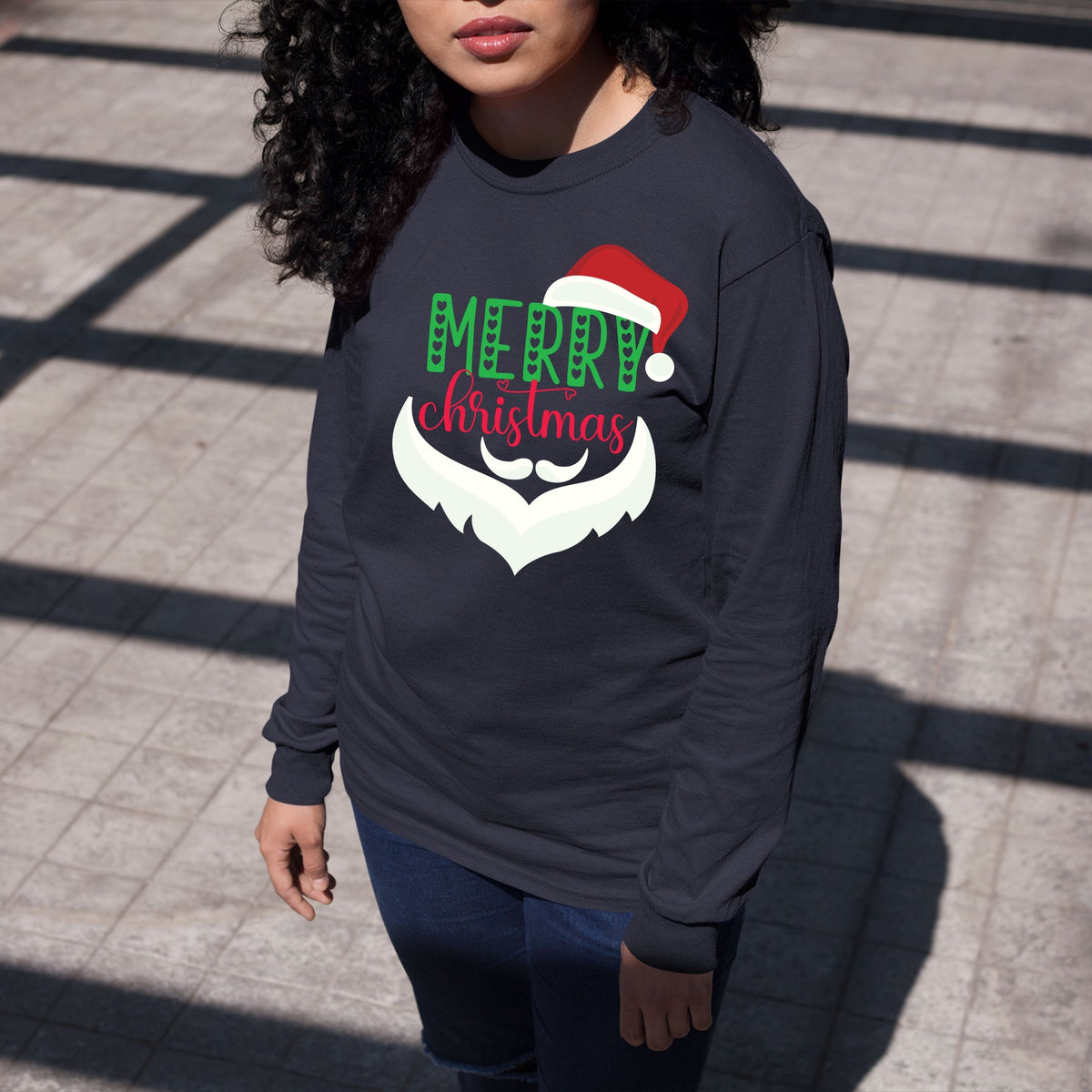 Merry Christmas, Christmas Long Sleeves, Christmas Sweater, Christmas Sweatshirt, Christmas Crewneck For Youth, Christmas Present