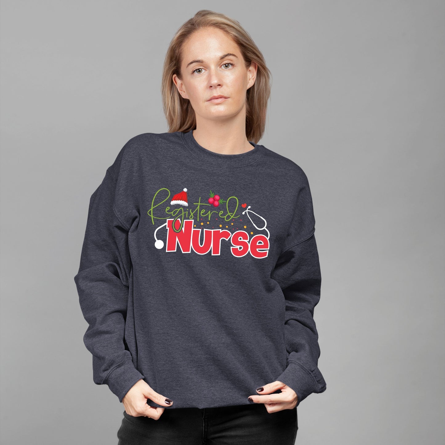 Registered Nurse, Christmas Sweatshirt, Nursing Shirt, Nurse Shirt, Nursing School TShirt, Christmas Shirt, Nurse Gift for Woman