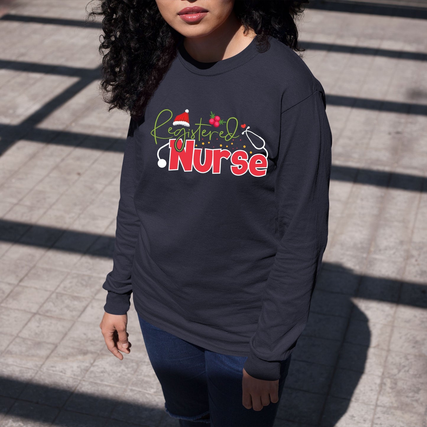 Registered Nurse, Christmas Sweatshirt, Nursing Shirt, Nurse Shirt, Nursing School TShirt, Christmas Shirt, Nurse Gift for Woman